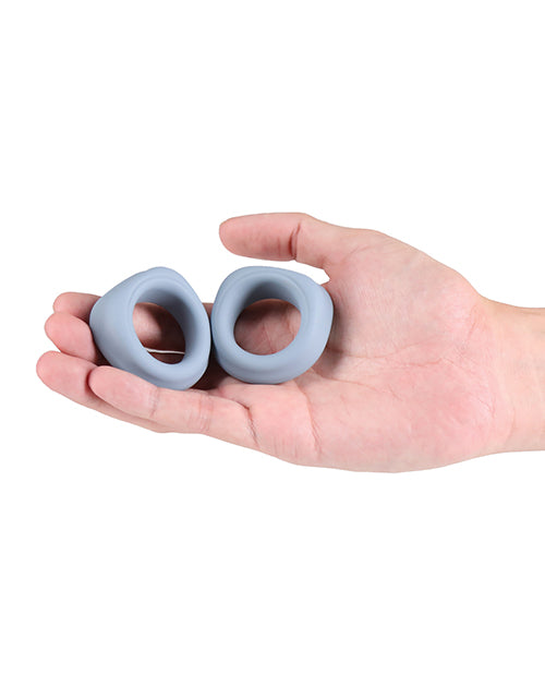 NS Novelties Renegade Alpha Rings, Gray Silicone
