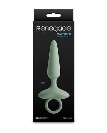NS Novelties Renegade Maverick Vibrating Anal Plug, Sage – Rechargeable Silicone