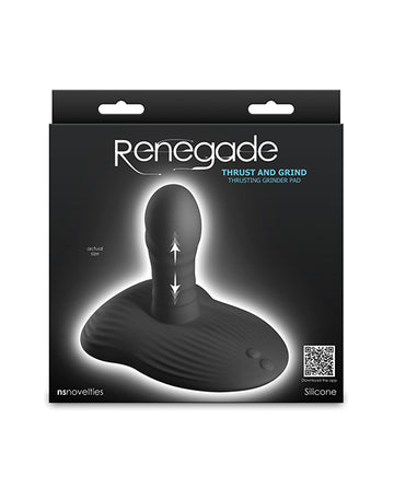 Ns novelties Renegade Thrust & Grind Thrusting Grinder Pad, Black, App-Operated