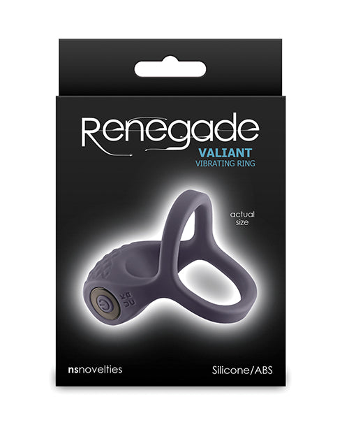 NS Novelties Renegade Valiant Vibrating Cock Ring, Gray - USB Rechargeable
