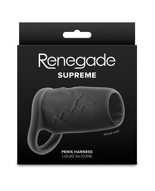 NS Novelties NSN-1165-23 Supreme Realistic Stretchy Silicone Sleeve, Black