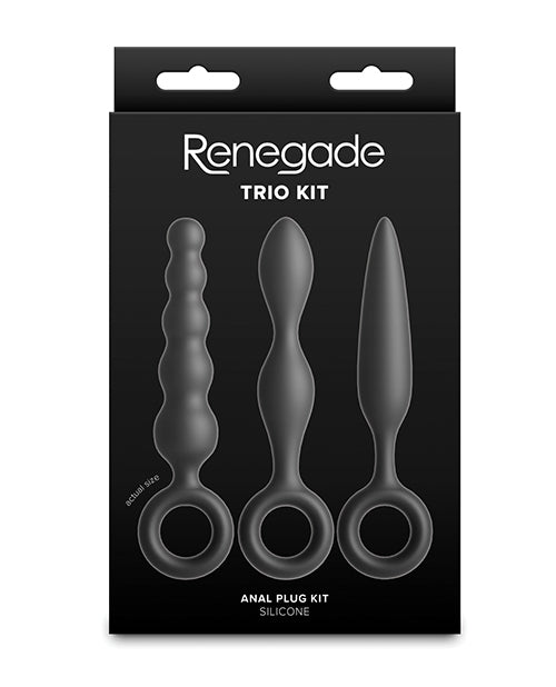 NS Novelties Renegade Trio Kit, Graduated Silicone Anal Plug Set