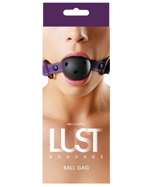 NS Novelties NSN-1251-15 Lust Bondage Ball Gag, Purple, Neoprene