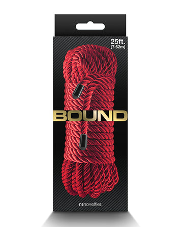 NS Novelties NSN-1300-06 Bound Rope, Red, 25 ft Polyester