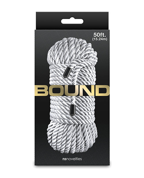 NS Novelties Bound 50 ft. Silver Polyester Roleplay Rope