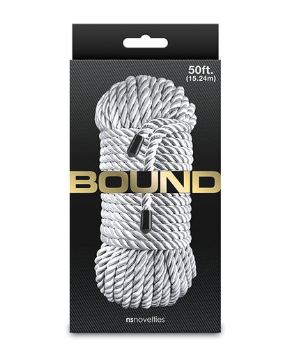 NS Novelties Bound 50 ft. Silver Polyester Roleplay Rope