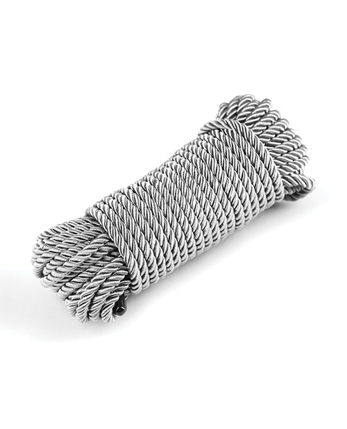 NS Novelties Bound 50 ft. Silver Polyester Roleplay Rope