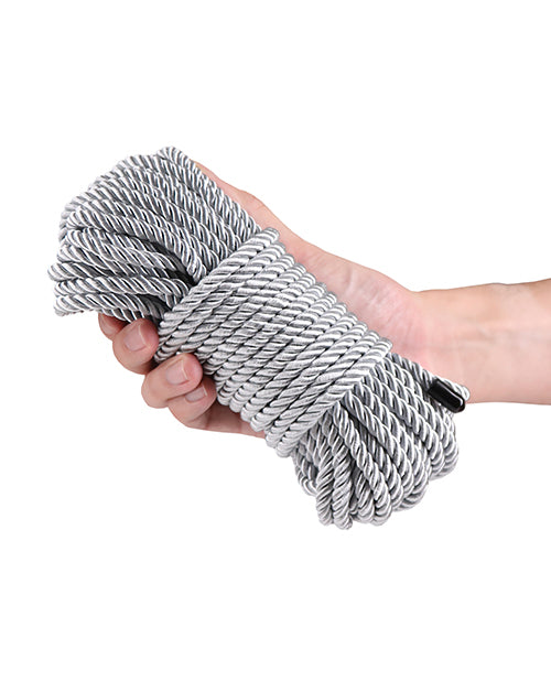 NS Novelties Bound 50 ft. Silver Polyester Roleplay Rope