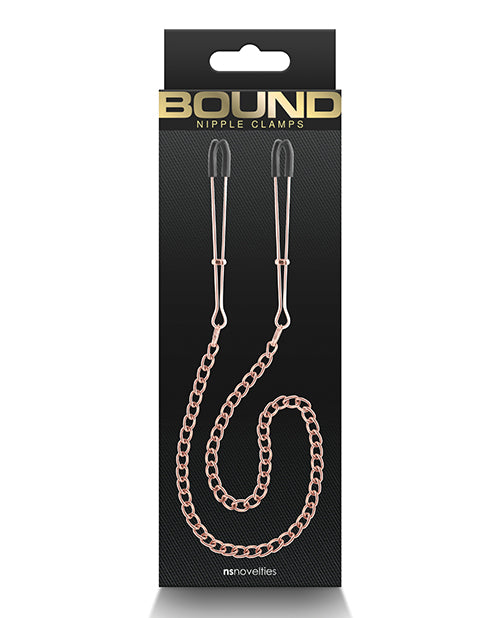NS Novelties Bound DC3 Adjustable Nipple Clamps, Rose Gold