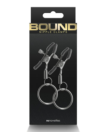 NS Novelties NSN-1303-25 Bound C2 Nipple Clamps, Adjustable, Gunmetal