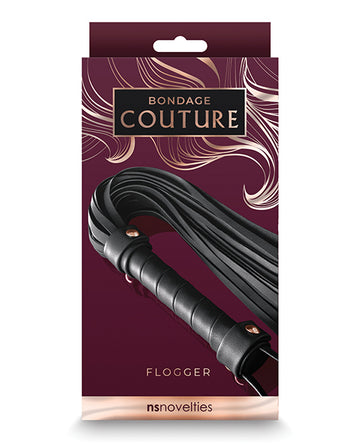 NS Novelties NSN-1306-53 Bondage Couture Flogger, Black
