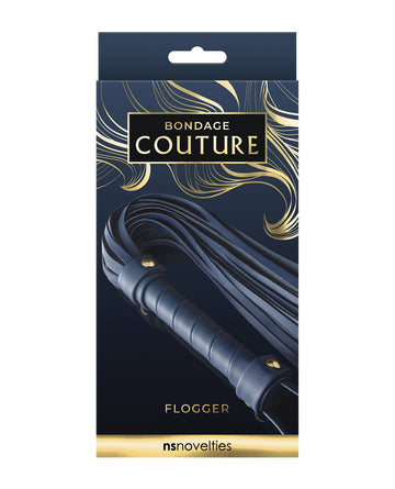 NS Novelties NSN-1306-57 Bondage Couture Flogger, Blue, 22.6 Inch