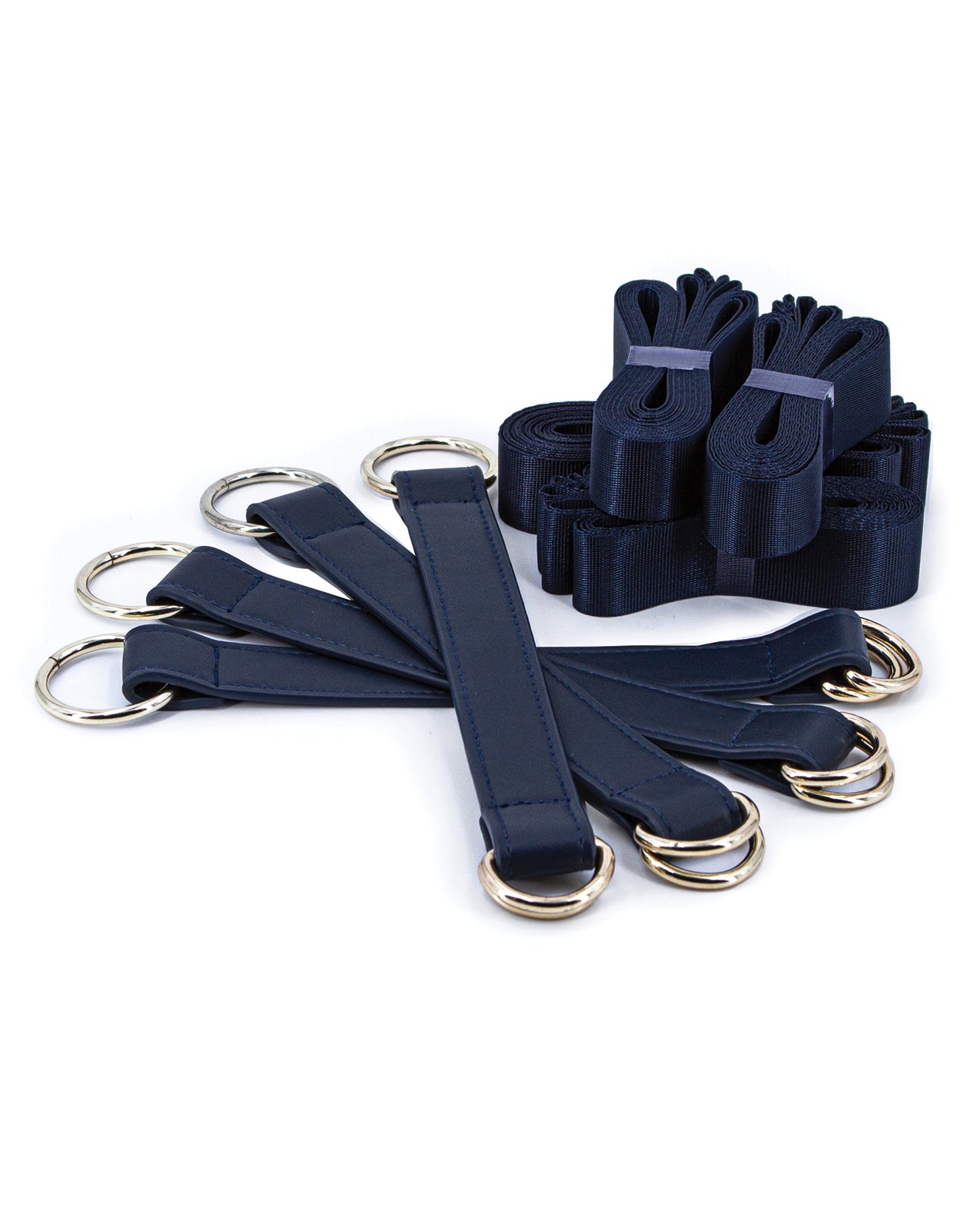 NS Novelties Bondage Couture Tie Down Straps, Blue with Nickel-Free Hardware