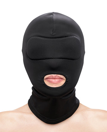 Ns novelties NSN-1803-23AP Fetish Mouth Hood, Black, Nylon, One Size