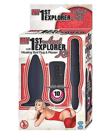 Nasstoys My 1st Anal Explorer Kit, Dual 10-Function Vibrator Set – Black
