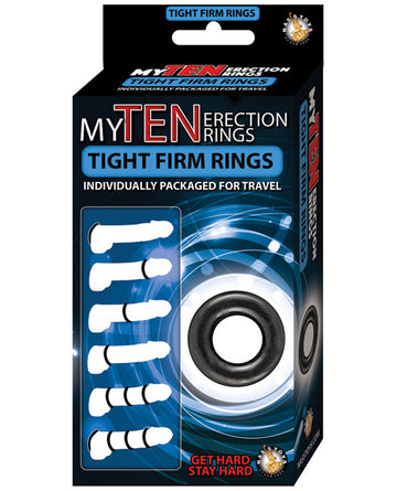 Nasstoys My Ten Erection Rings, 10-Count – Tight & Firm