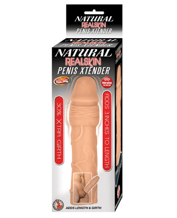 Nasstoys Natural Realskin Vibrating Penis Extender, Trimmable & Waterproof