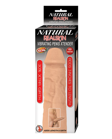 Nasstoys Natural Realskin Vibrating Penis Xtender, White