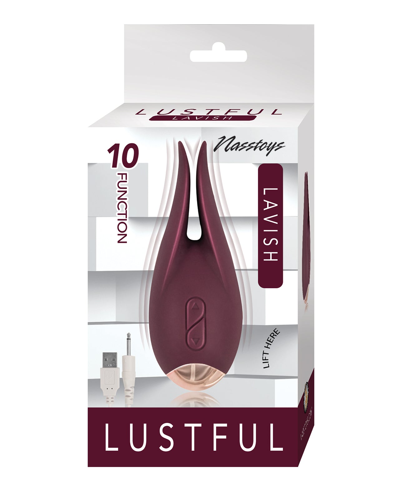 Nasstoys 2974 Lustful Lavish Eggplant, 10 Function Stimulator