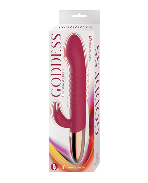 Nasstoys 3144-1 Goddess Thrusting Delight, Red Dual-Stimulating Rechargeable