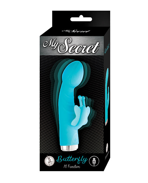 Nasstoys My Secret Butterfly Dual Stimulator, Aqua – Rechargeable & Body-Safe