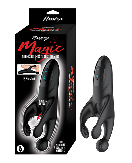 Nasstoys Magic Thumping Masturbator Vibe, 10 Functions, USB Rechargeable - Black