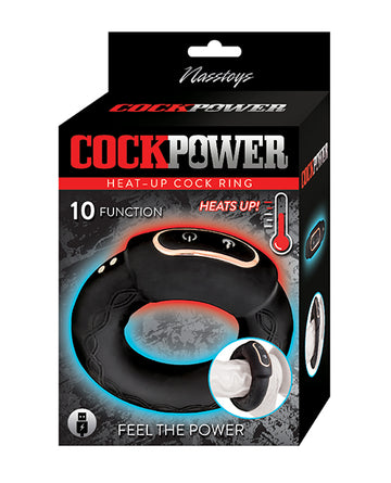 Nasstoys Cock Power Heat-Up Ring, 10-Function Vibrating & Warming
