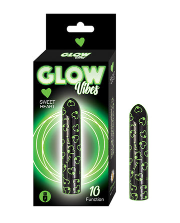Nasstoys Glow Vibes Sweet Heart Bullet Vibrator, Glow-in-the-Dark & Rechargeable