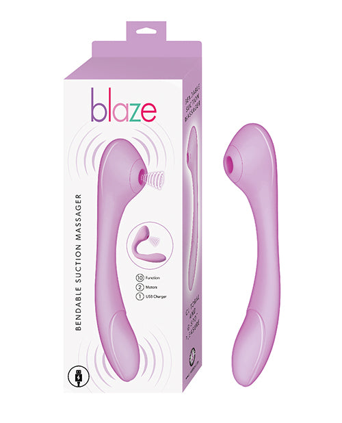 Nasstoys Blaze Bendable Suction Massager, Rechargeable Silicone - Lavender