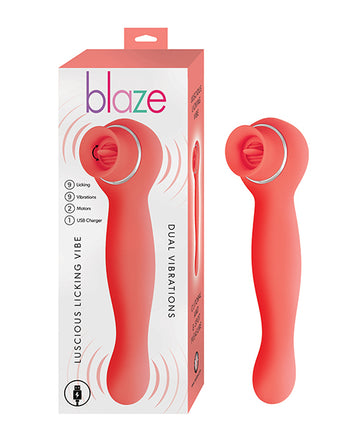 Nasstoys Blaze Luscious Licker Vibe, Coral – 18 Functions, Body-Safe Silicone