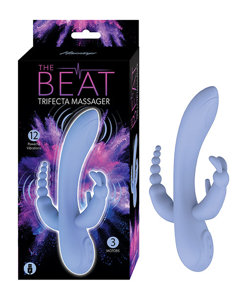 Nasstoys The Beat Trifecta Massager, Violet – 3 Motors, 12 Functions