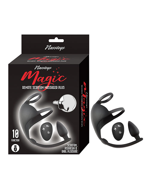 Nasstoys Magic Remote Scrotum Massager Plus - Black - 10 Vibrating Functions