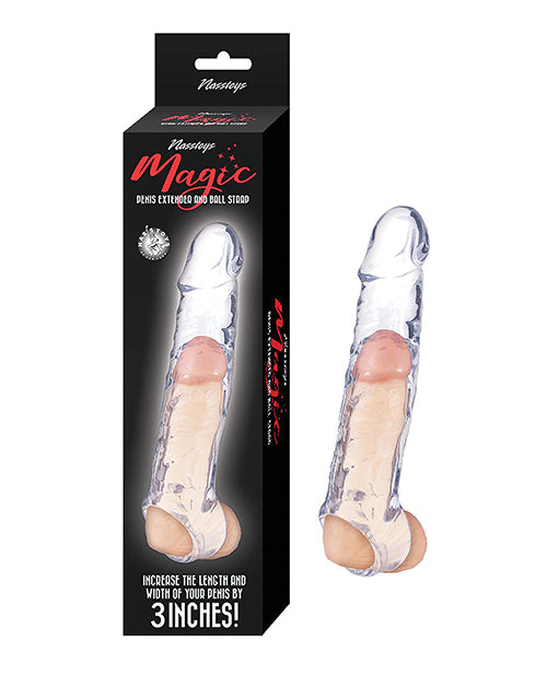 Nasstoys Magic Penis Extender & Ball Strap, 6.5" Total Length, Clear
