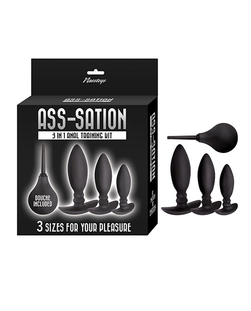 Nasstoys Ass-Sation 3-in-1 Training Kit, Body-Safe Silicone & ABS