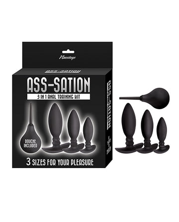 Nasstoys Ass-Sation 3-in-1 Training Kit, Body-Safe Silicone & ABS