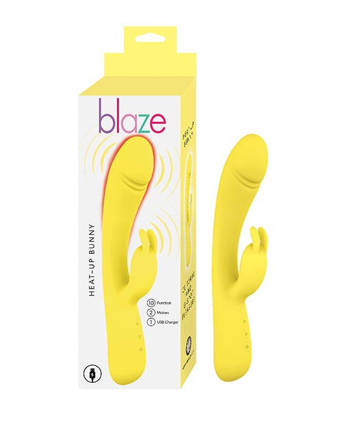 Nasstoys Blaze Heat-Up Bunny, Rechargeable Warming Rabbit Vibrator – Yellow