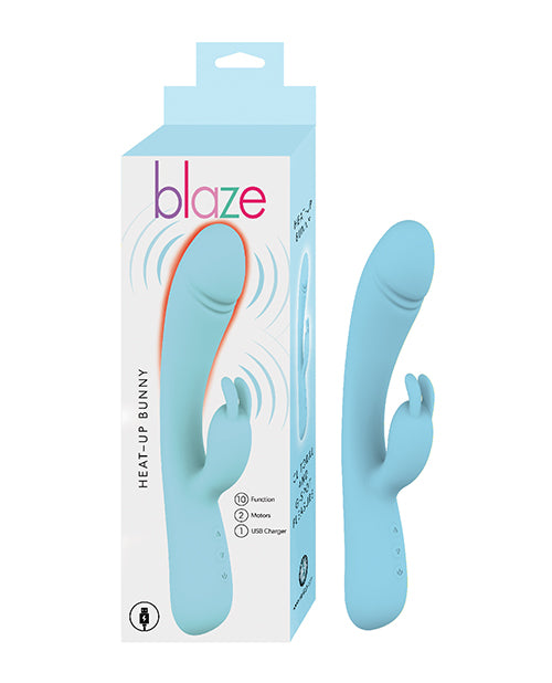 Nasstoys Blaze Heat-Up Bunny, Blue – 10-Function Warming Rabbit Vibrator