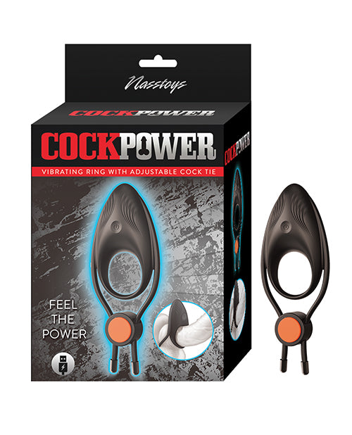 Nasstoys Cockpower Vibrating Ring with Adjustable Cock Tie, Black