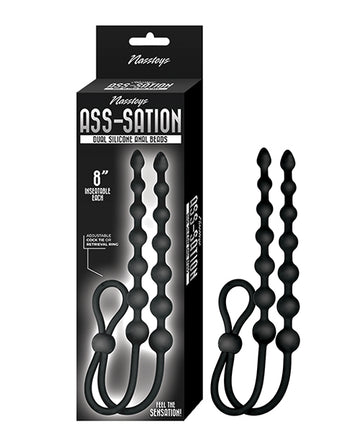 Nasstoys Ass-Sation Dual Silicone Anal Beads, Black