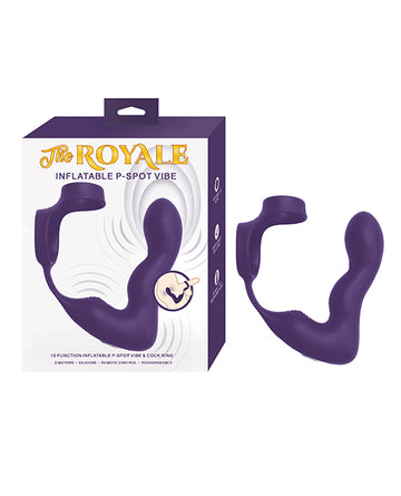 Nasstoys The Royale Inflatable P-Spot Vibe, Purple Silicone, USB Rechargeable
