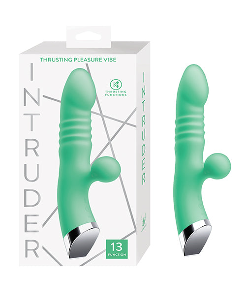Nasstoys 3304-2 Intruder Thrusting Pleasure Vibe, Mint Silicone