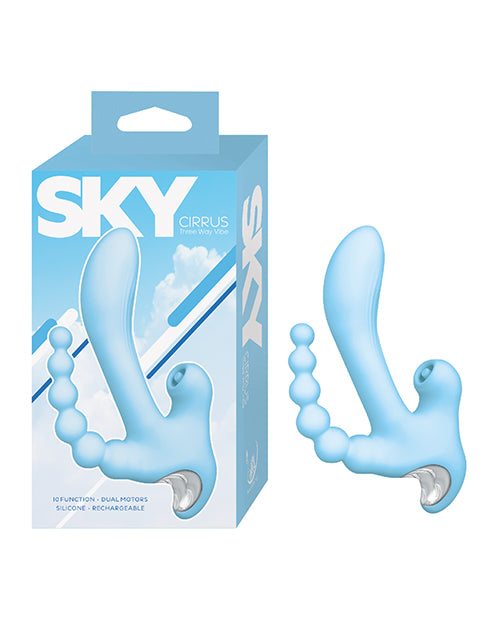 Nasstoys 3313 Sky Cirrus Three Way Vibe, Light Blue, Dual Motors
