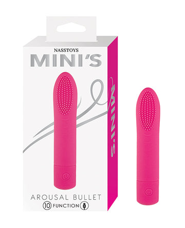 Nasstoys 3327 Mini's Arousal Bullet, Pink, Vibrating, 10 Functions