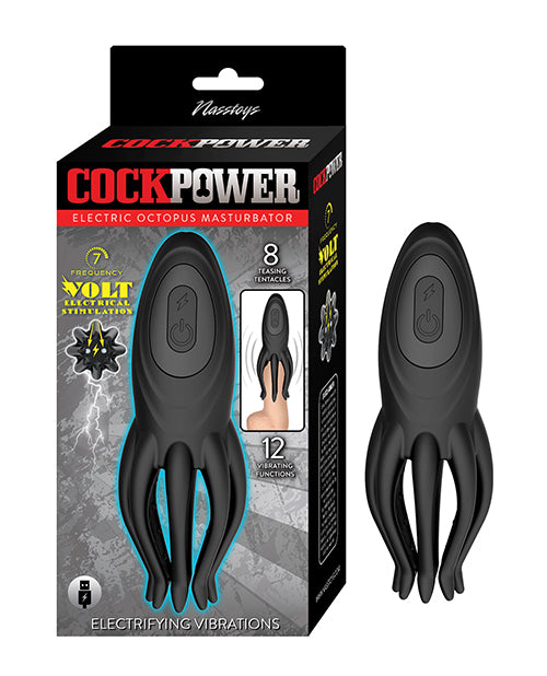 Nasstoys 3332 Cockpower Electric Octopus Masturbator, Black, Vibrating