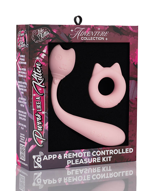 Like A Kitten 9028 App & Remote Controlled Pleasure Kit, Pink