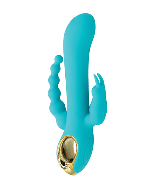 Like A Kitten 9100 Mighty Magic Clit, G-Spot & Anal Vibrator, Aqua