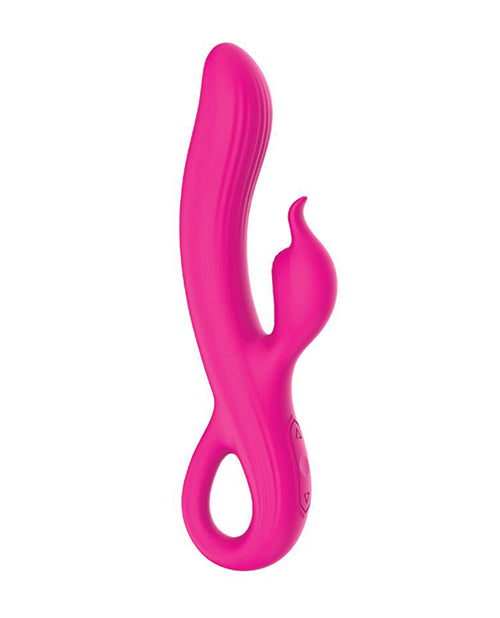 Novum Brands WPV-016 Wild Pop Vibe Lola Rabbit Dual Vibrator, Pink, 9.09"