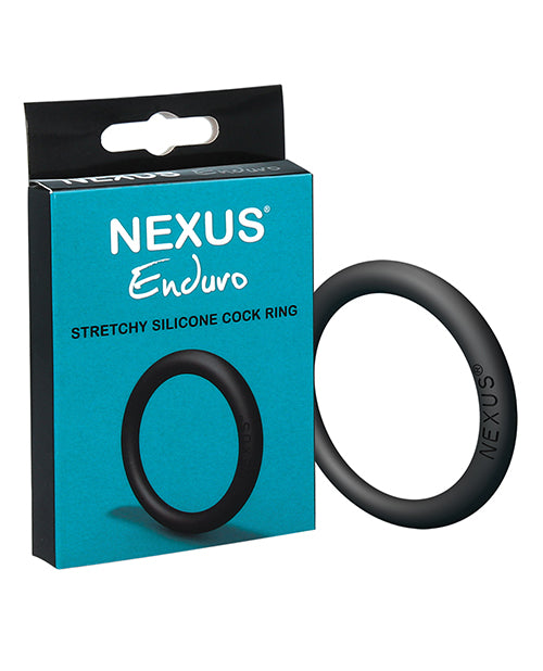 Nexus NA002 Enduro Silicone Cock Ring, Black, Stretchy
