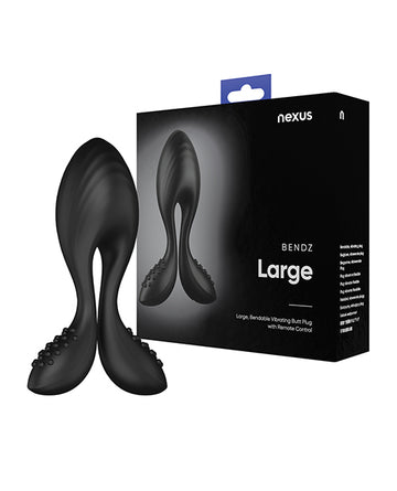 Nexus Bendz Large Vibrating Silicone Plug, Black
