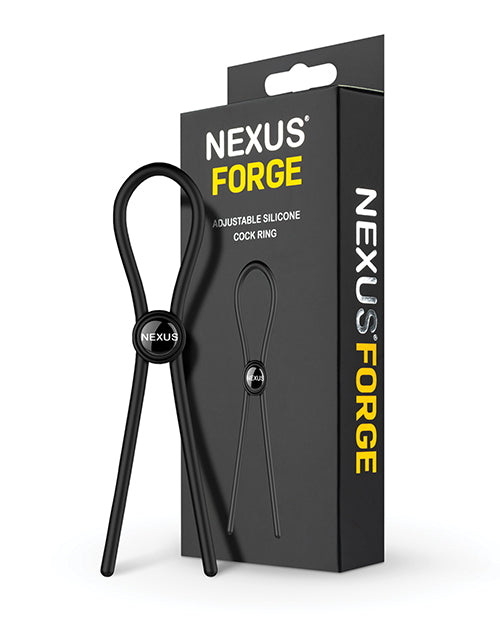 Nexus FCR001 Forge Single Lasso, Adjustable Silicone Cock Ring, Black, 30cm